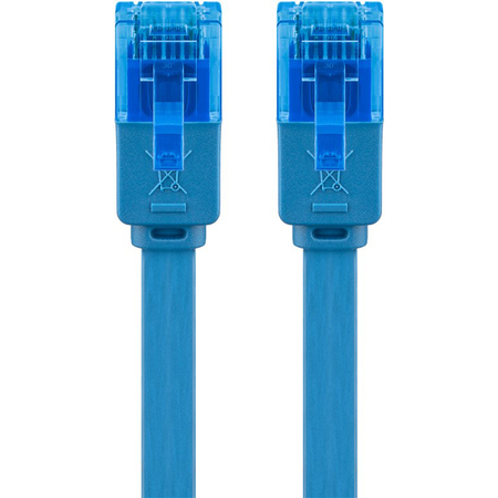 LAN Patchkabel CAT 6A UTP FLAT blau 0.5m