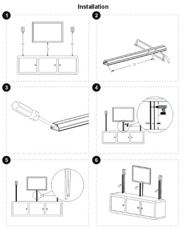 CORRITOR Lamelle 110cm x 50mm Goobay Silber