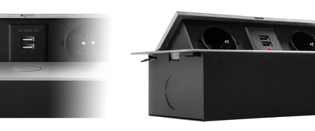 Gniazdka chowane w blat Spacetronik SPS-D24B