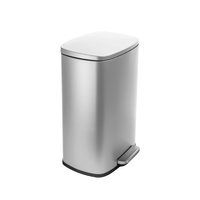 Funky Trash Can Silver Gray Spacetronik Pojedynczy