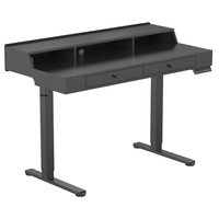 Mobile Singlel-Motor Sit-Stand Desk with Divider