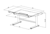 Elektryczne biurko dziecięce Spacetronik XD 112x60 cm (białe)