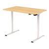 Regulowane biurko z elektryczną zmianą wysokości Spacetronik Moris SPE-O121, 100x60, Biały stelaż, blat jasne drewno
