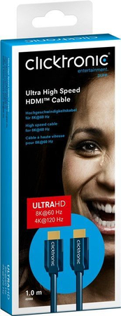 CLICKTRONIC Kabel HDMI 2.1 UltraHD 8K 60Hz HDR10+ 0,5m