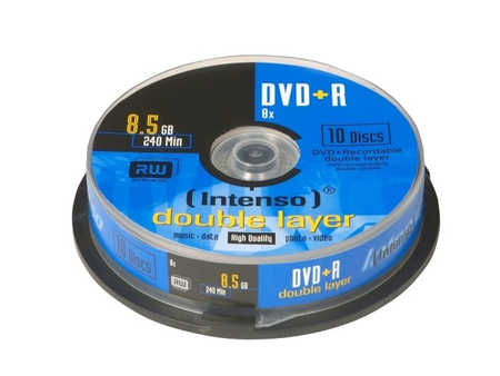 Płyty DVD+R INTENSO 8,5GB double layer (10 Cake)