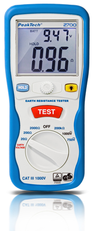 Tester Rezystancji Uziemienia i Oporu PeakTech 2700