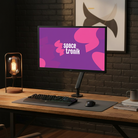 Ergonomiczny Uchwyt na Monitor SPAF110B Aluminium VESA 75/100