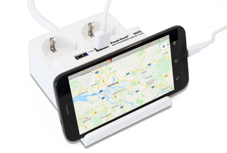 Listwa zasilająca z podstawką 2x 230V i 2x USB 2,5A PeakTech 3125