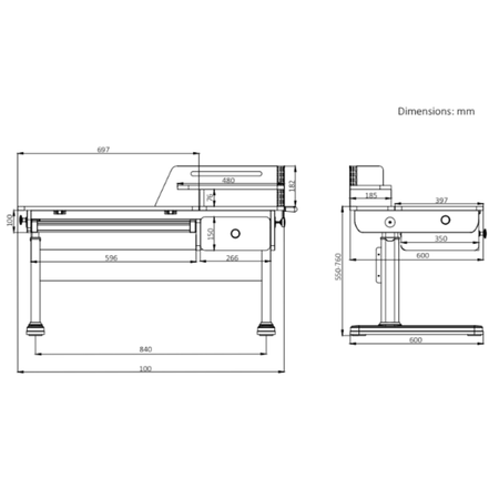 Biurko dziecięce SPEX110WL 100×65 cm regulowane 56–75 cm