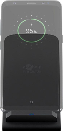 Goobay 10W vertikales Qi USB-C induktives Ladegerät