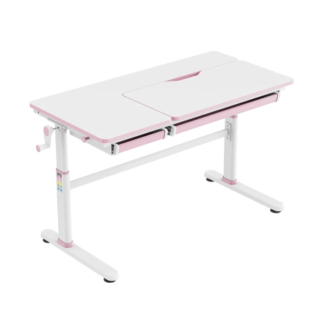 Biurka dla dziecka ręczne Spacetronik XD SPE-X104WP 120x60 cm biały+róż OUTLET