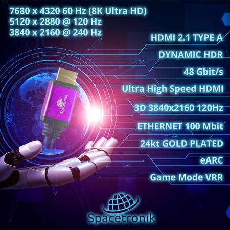 UHS HDMI 2.1 8K Kabel Spacetronik SH-SPR020 2m