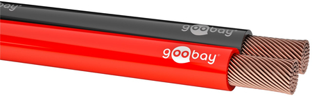 Goobay 2x25mm CCA 10m schwarz-rotes Lautsprecherkabel