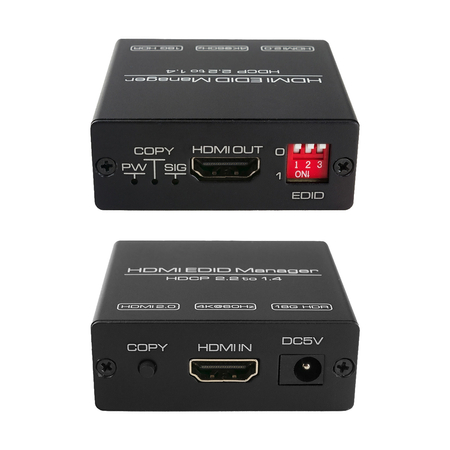 Konwerter HDCP2.2 do HDCP 1.4 Spacetronik SP-H22H14 4K