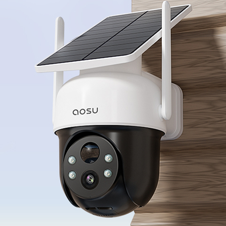 Zestaw 4 kamer solarnych + stacja 32GB Aosu SL-C9C-4H