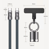 Kabel USB-C ze smyczą PD 240W 30cm BW
