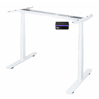 Solidny stelaż do biurka elektrycznego Spacetronik SPE-238O biały z wyświetlaczem OLED i RGB
