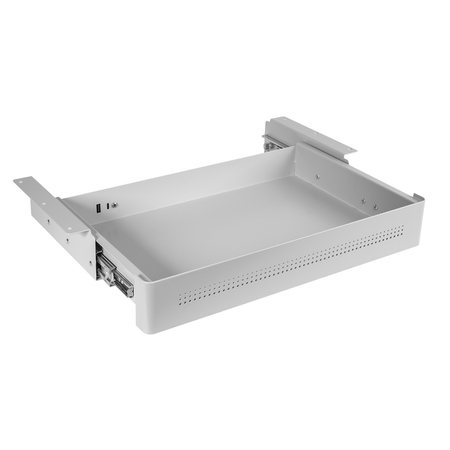 Under-Desk Storage Drawer USB Ports Standard Black - zdjęcie 2