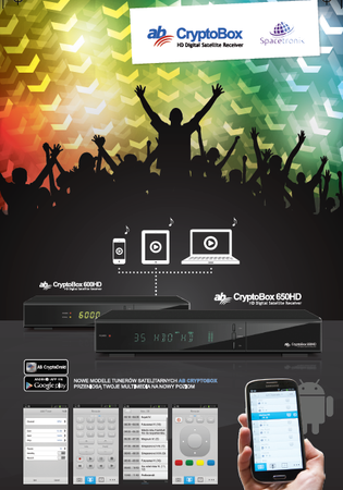 AB CryptoBox 600HD z aplikacją na Androida