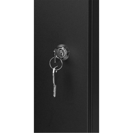 Szafa RACK 19'' 9U 450mm CZARNA Drzwi stalowe