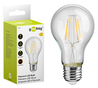Żarówka LED z filamentem 4W gwint E27 światło białe ciepłe 2700K Goobay