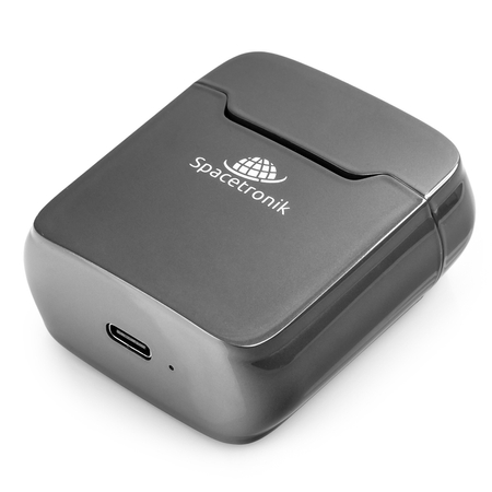 Bezprzewodowy mikrofon krawatowy z etui USB-C Spacetronik SPU-WM11C