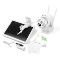 OUTLET Zewnętrzna kamera obrotowa WiFi z panelem słonecznym solarna Spacetronik Smart Life Tuya SL-C61