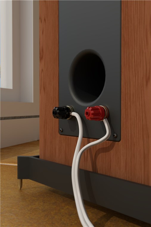 Kabel głośnikowy GOOBAY 2x1,5mm² miedziany CU biały rolka 50m