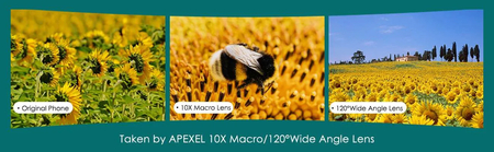 Zwei Telefonobjektive Weitwinkel 120 Makro 10x