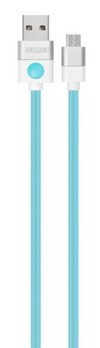 USB - microUSB 2.0 ORIGAMI Kabel 2m Blau - zdjęcie 2