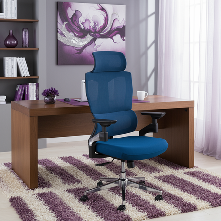 Bürodrehsessel mit Armlehne BARD blau - zdjęcie 2