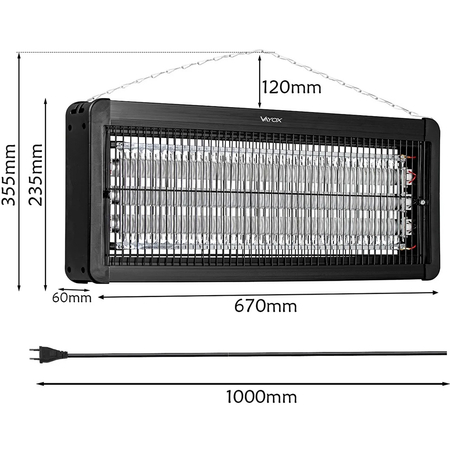 Lampa UV na owady wisząca/stojąca VAYOX IKV-60W