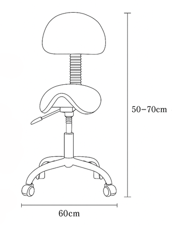 Ergonomiczny hoker regulowany SELLA szary