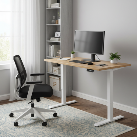 Stelaż regulowany elektrycznie biurkowy Spacetronik SPE-139W Biały