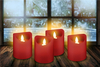 LED rote Kerzen Goobay 75x10cm KIT 4x