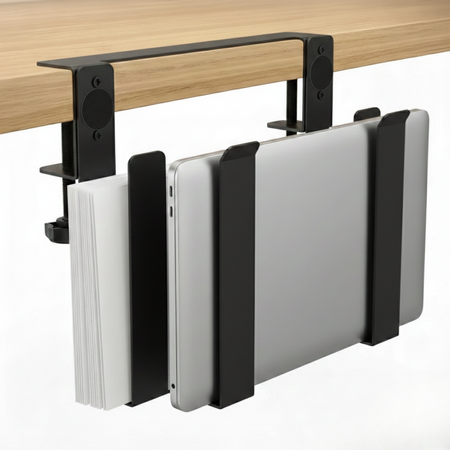 Boczny organizer do biurka na zacisk 25×20×8 cm czarny SPB146B