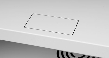 Szafa RACK 19'' 6U 350mm SZARA Szklane drzwi