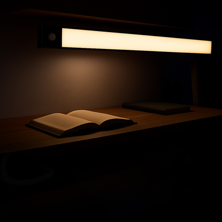 Bezprzewodowa lampa LED Czujnik ruchu 80cm Czarny Outlet B