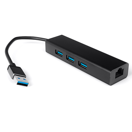 USB Multiport HUB für 3 USB + RJ45 SPU-M06 schwarz