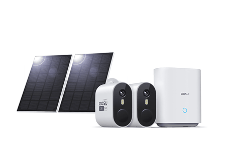 Zestaw monitoringu zewnętrznego 2 Kamery solarne 2K i dysk pamięci Aosu SL-C7P-2H