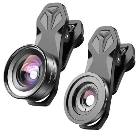 2w1 Zestaw obiektywów do telefonu szerokokątny 120 i makro x10 Apexel APL-HB5-2IN1WM