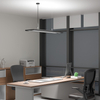 Lampa wisząca do biura LED GLOW D24 7200 lm Czarna