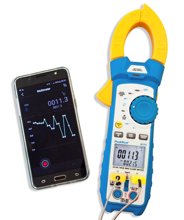 PeakTech 1670 Digitales Stromzangenmessgerät mit Bluetooth