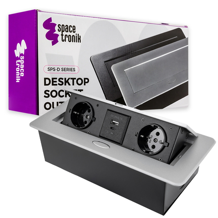 Spacetronik SPS-D24S V2 Arbeitsplattensteckdose Öffnung