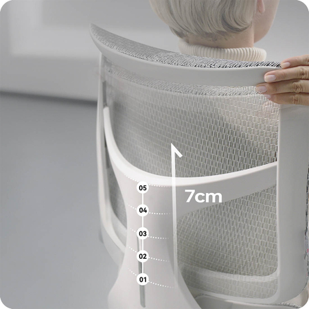 Szary fotel biurowy do ergonomicznego biura - REGULACJA 4D - Spacetronik SPRINGLE 22
