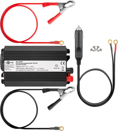 Spannungswandler 12/240V 300W USB Goobay