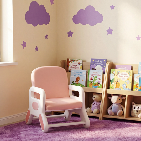 Zestaw mebli dziecięcych Spacetronik – stolik, sofa i foteliki różowy 