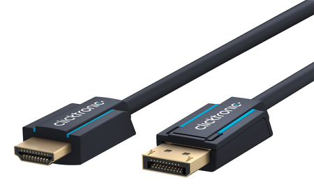 CLICKTRONIC DisplayPort DP - HDMI 2.0 4K Kabel 1m