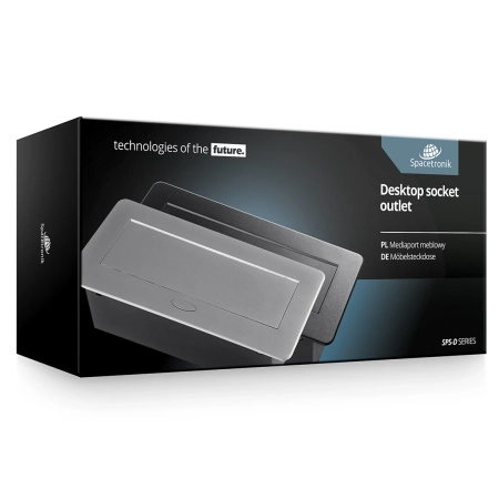 Gniazda blatowe otwierane chowane w blat Spacetronik SPS-D33B V2 OUTLET - zdjęcie 2