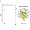 Lampa podłogowa biurowa LED GLOW D22 80W Biała